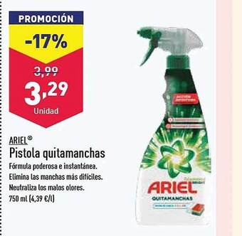 ALDI Ariel pistola quitamanchas oferta