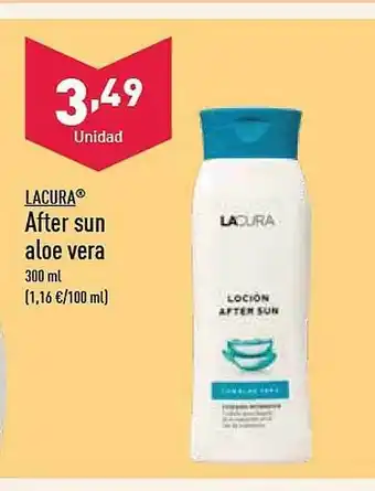 ALDI Lacura after sun aloe vera oferta