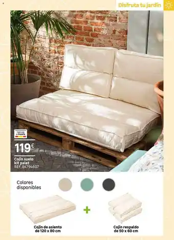 Leroy Merlin Cojín suelo kit palet oferta