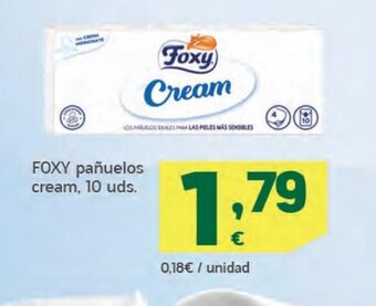 HiperDino FOXY pañuelos cream, 10 uds oferta
