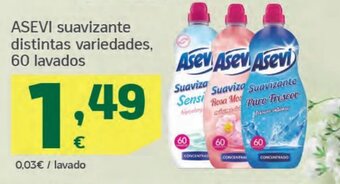 HiperDino ASEVI suavizante distintas variedades, 60 lavados oferta