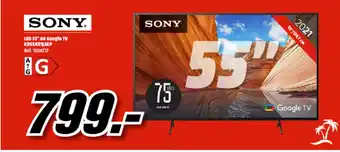 MediaMarkt Sony Led 55" 4K Google TV KD55X81JAEP oferta