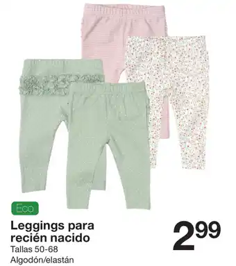 Zeeman Eco Leggings para recién nacido Tallas 50-68 Algodón/elastán oferta