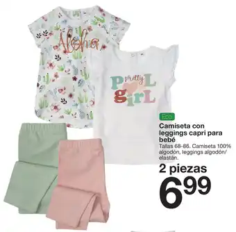 Zeeman Eco Camiseta con leggings capri para bebé Tallas 68-86, Camiseta 100% algodón, leggings algodón/elastán. oferta