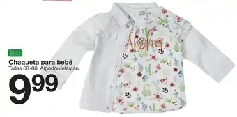 Zeeman Eco Chaqueta para bebé Tallas 68-86. Algodón/elastán oferta
