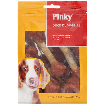 Action Aperitivos para perros pinky duck dumbbells oferta