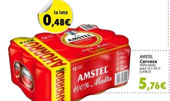 Hiper Usera Amstel Cerveza oferta