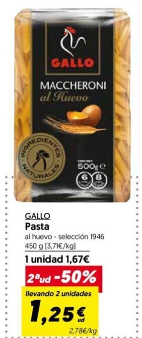 Hiper Usera Gallo Pasta oferta