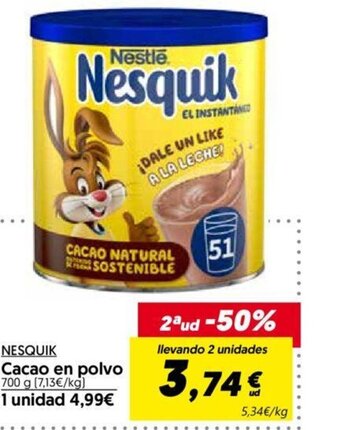 Hiper Usera Nesquik Cacao en Polvo oferta