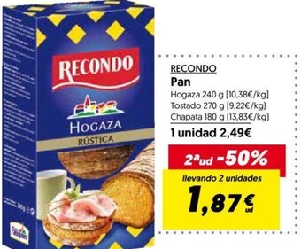 Hiper Usera Recondo Pan oferta