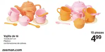 Zeeman Vajilla de té 13.5x6.5x7cm Plástico combinaciones de colores oferta