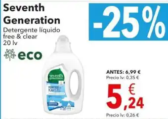 Clarel Eco Seventh Generation Detergente liquido free & clear 20 lv oferta