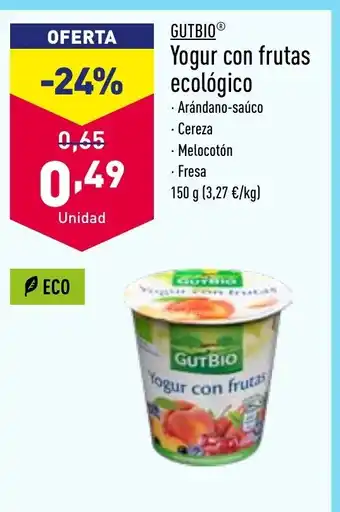 ALDI Yogur Con Frutas Ecológico oferta