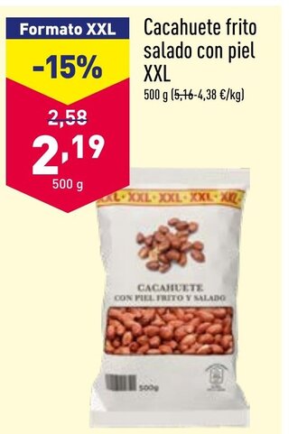 ALDI Cacahuete Frito Salado Con Piel XXL oferta