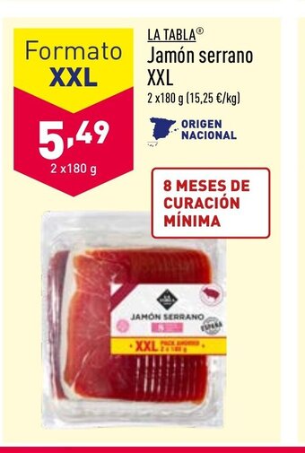 ALDI Jamón Serrano XXL oferta