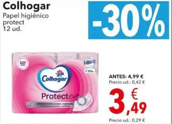 Clarel Colhogar Papel higiénico protect 12 ud. oferta