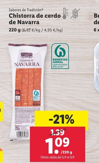Lidl Christorra de Cerdo DE Navarra oferta