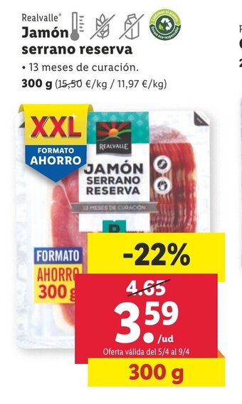 Lidl Jamón Serrano Reserva oferta