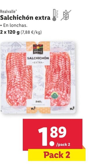Lidl Salchichón Extra oferta