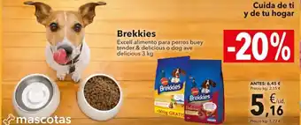 Brekkies Excell alimento para perros buey tender & delicious o dog ave delicious 3kg