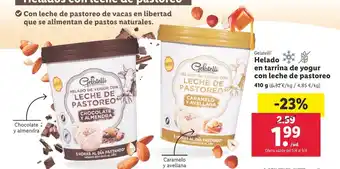 Lidl Helado en Tarrina de Yogur Con leche De Pastoreo oferta