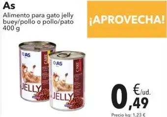 Clarel As Alimento para gato jelly buey/pollo o pollo/pato 400 g oferta