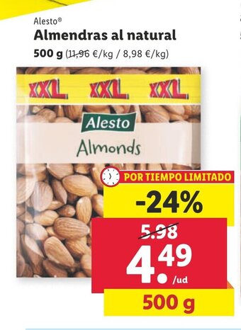 Lidl Almendras Al Natural oferta