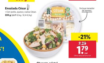 Lidl Ensalada César oferta