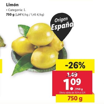 Lidl Limón oferta
