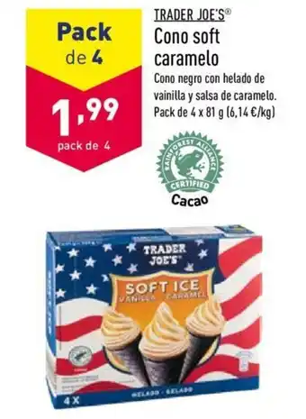 ALDI Trader Joe's Cono Soft Caramelo 4 x 81g oferta