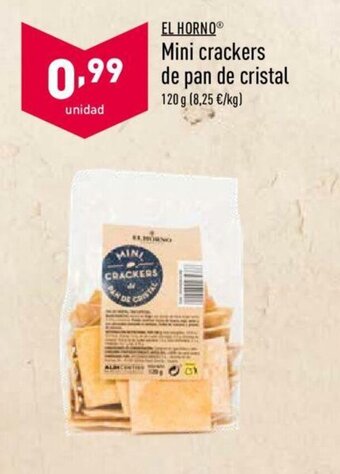 ALDI El Horno Mini crackers de pan de cristal 120g oferta