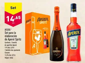 ALDI Aperol Set La elaboración de Aperol Spritz oferta
