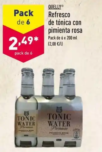 ALDI Quelly Refresco de tónica con pimienta rosa 6 x 200ml oferta