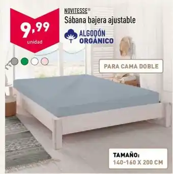 ALDI Novitess Sábana bajera ajustable 140-160 x 200cm oferta