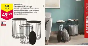 ALDI Home Creation Cestas nórdicas con tapa oferta