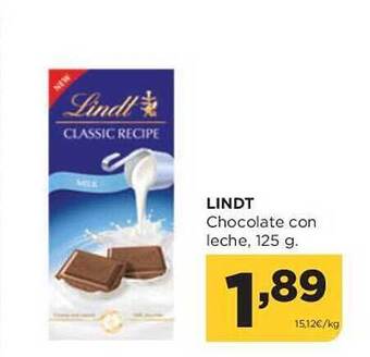 Alimerka Lindt chocolate con leche oferta