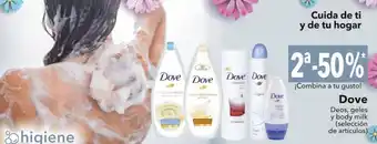 Dove Deos, geles y body milk (selección de artículos)