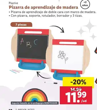 Lidl Pizarra de Aprendizaje De Madera oferta