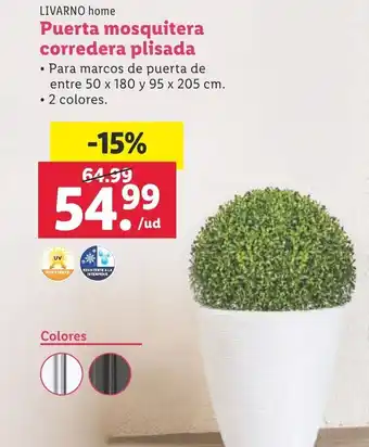 Lidl Puerta Mosquitera Corredera Plisada oferta