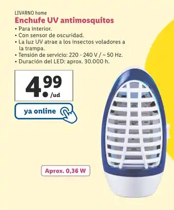 Lidl Enchufe UV Antimosquitos oferta