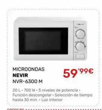 Cenor Microondas nevir nvr-6300 m oferta
