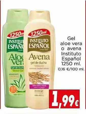 Proxi Gel aloe vera o avena instituto español oferta