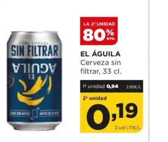 Alimerka El Águila Cerveza Sin Filtrar, 33cl oferta