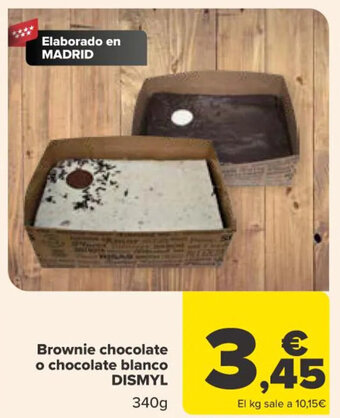 Carrefour Brownie Chocolate o Chocolate Blanco Dismyl oferta