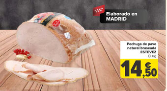 Carrefour Pechuga de Pavo Natural Braseada Estevez oferta