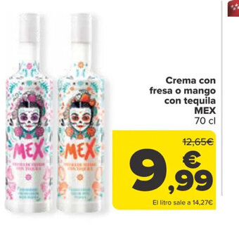 Carrefour Crema Con Fresa o Mango Con Tequila MEX oferta