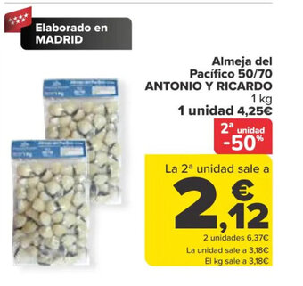 Carrefour Almeja Del Pacifico 50/70 Antonio Y Ricardo oferta