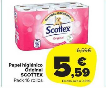 Carrefour Market Papel higiénico original scottex oferta