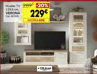 Conforama Mueble tv 139.6 cm verona oferta