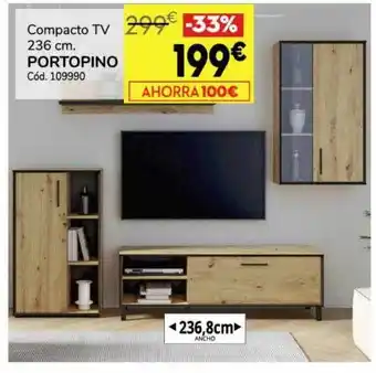 Conforama Compacto tv 236cm portopino oferta